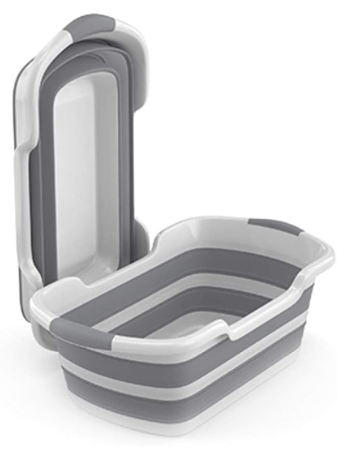 Foldable Multifunction Collapsible Plastic Plastic Pet Bath Tub (Grey) - Image 2