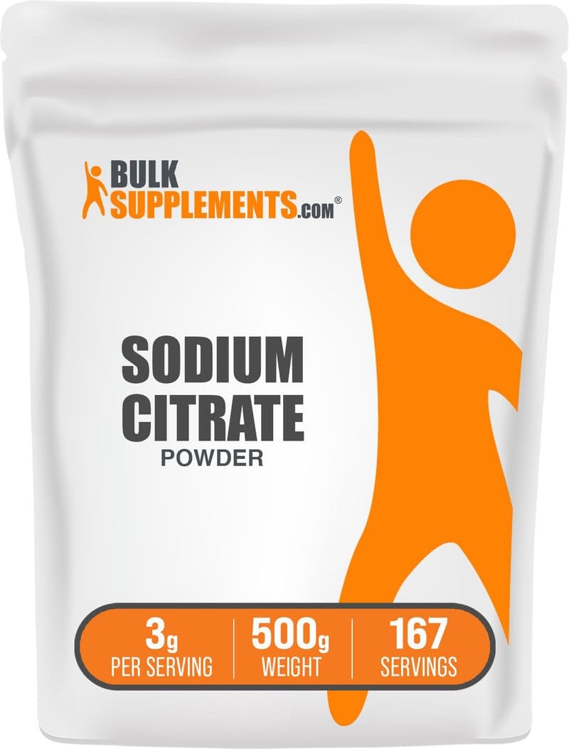 BulkSupplementscom Sodium Citrate Powder Sodium Citrate Food Grade Emulsifier Flavor Enhancer Gluten Free 3g per Serving 1kg 22 lbs Pack of 1