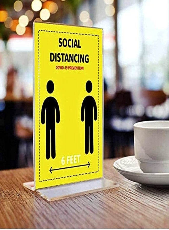 CPI Acrylic Sign Holder T Shape Double Sided Portrait Style Menu Ad Frame Display Stand Table Top Perfect for Restaurants, Promotions, Photo Frames, and Classroom (4INCHX6INCH, A6 PACK OF 6) - Image 4