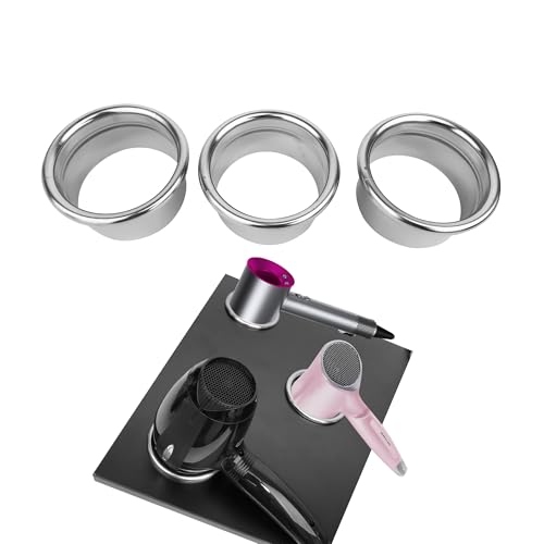 QUEESALN 3.0 Inch 3pcs Open Hair Styling Dryer Appliance Tools Holder Tube Package Salon Station Hair Dryer Organizer Holder Tube - Image 1