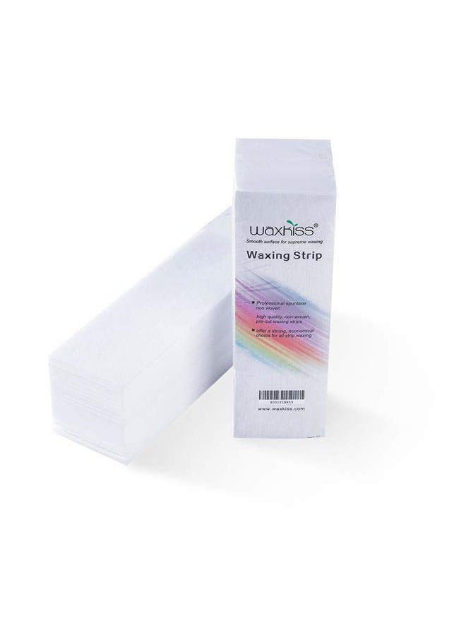 waxkiss Waxkiss Beauty Non Woven Body and Facial Wax Strips Large 2.7×7.9 Hair Removal 200Pcs Epilating Strips - Image 4