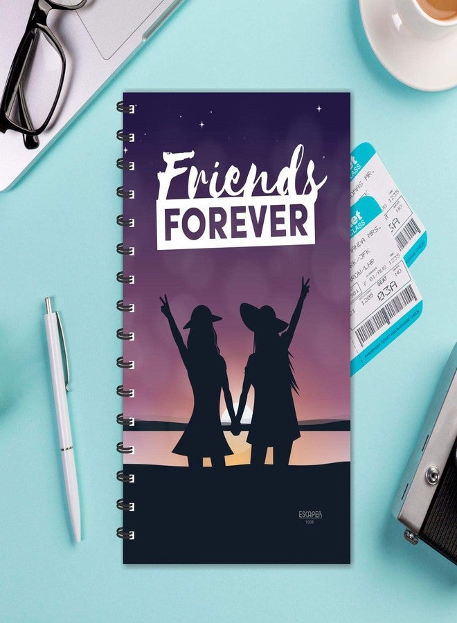 ESCAPER Friends Forever Design Notepad A5 Size, 160 Ruled Smooth Pages, Laminated Soft Cover, Spiral Diary, Notebook For Note-Taking, Students, Office, Personal, School, Professional Use - Image 4