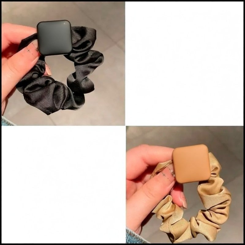 Elastic Hair Bands Set: 3-Color Combination High Elasticity Fiber No Hair Damage Hair Accessories for Female Adult Workplace Commute Dating Everyday Use - Image 4