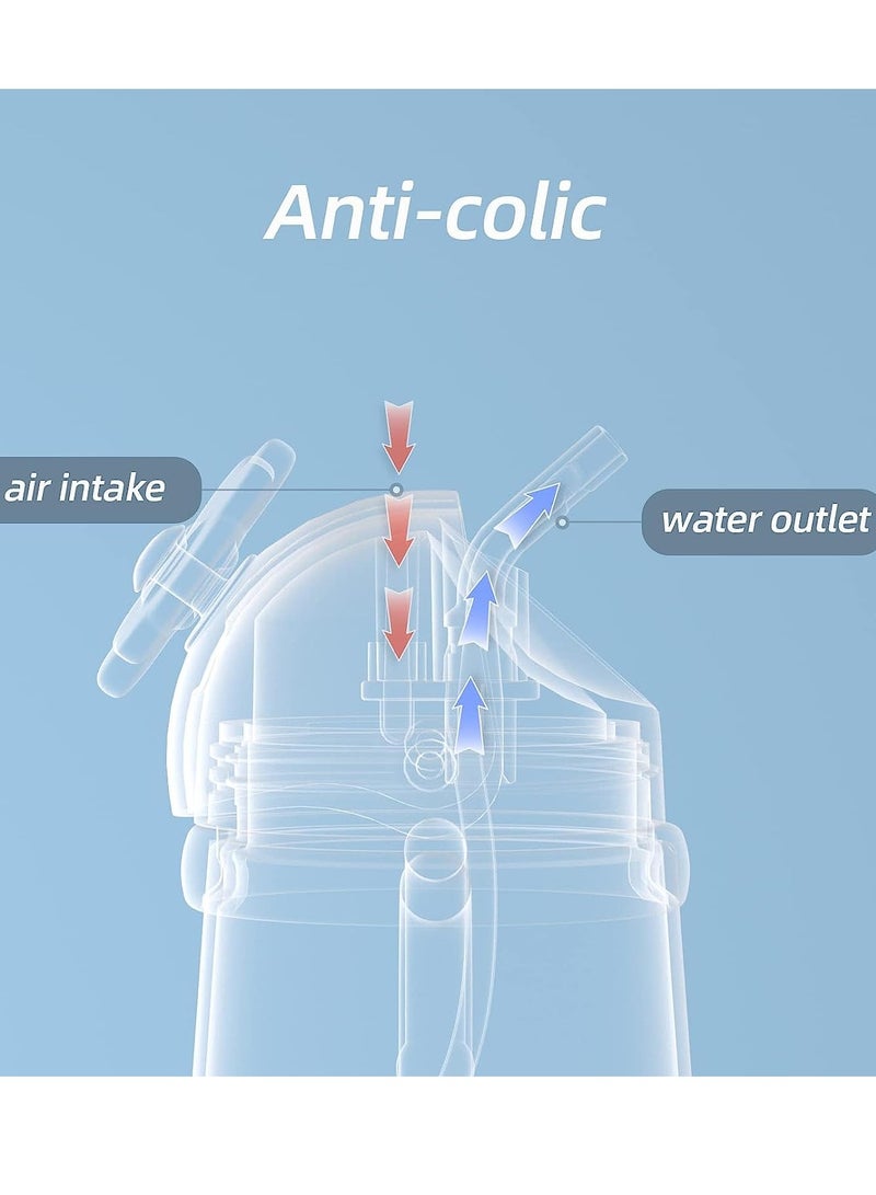 KASTWAVE Weighted Straw Sippy Cup with Strap, Spill Proof Sippy Cups, Trainer Cup for Toddlers, Water Bottle for Baby 6 Months with 2 Type of Spout, 10oz/300ml - Image 3