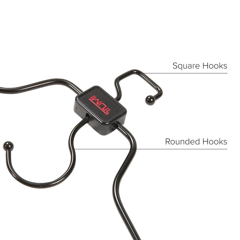 TUMI - 2-Piece Hangers Set - Travel Clothes Hanger for Suit, Coat & Trousers - Space Saving Garment Bag Hangers w/ Hooks - Black - Image 4