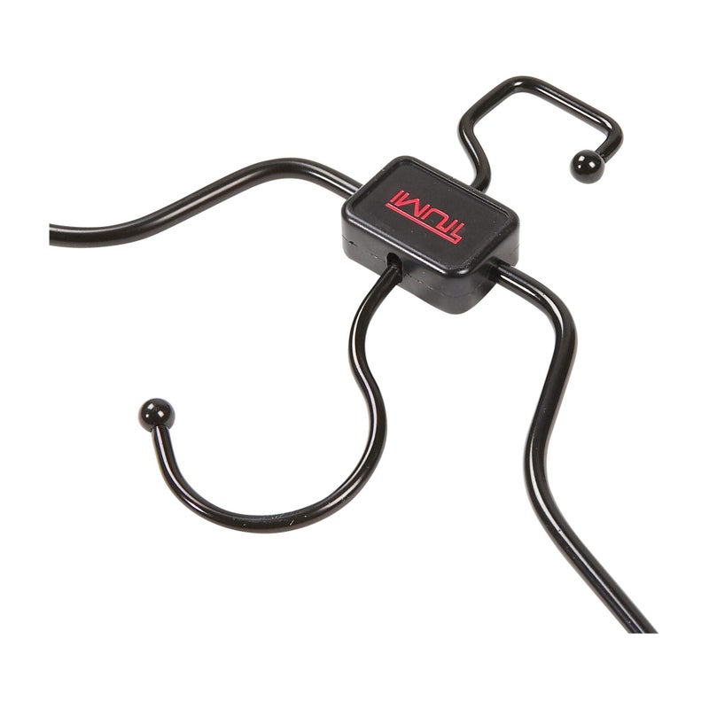 TUMI - 2-Piece Hangers Set - Travel Clothes Hanger for Suit, Coat & Trousers - Space Saving Garment Bag Hangers w/ Hooks - Black - Image 2