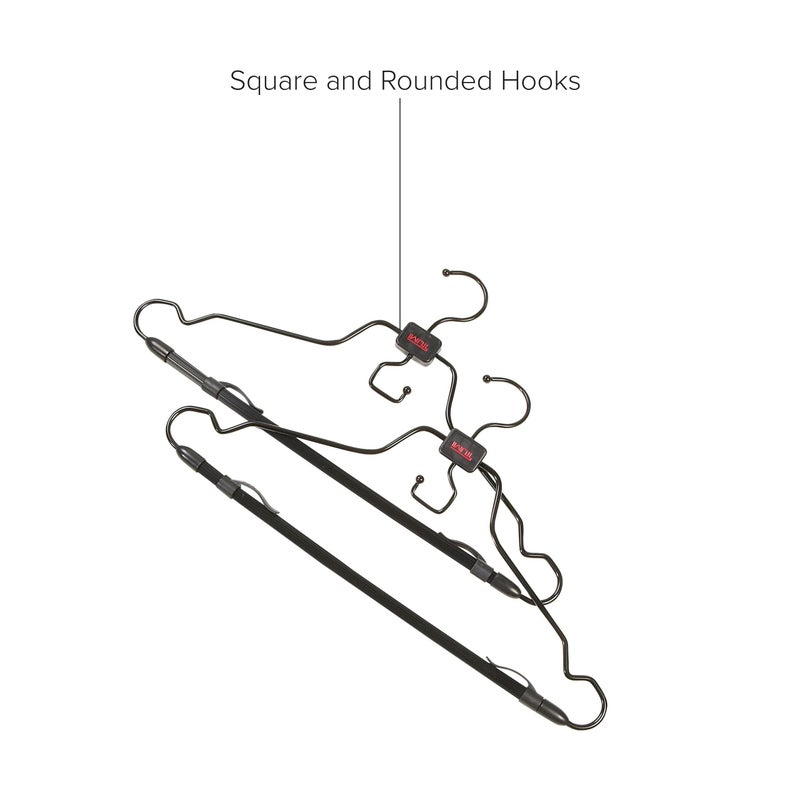 TUMI - 2-Piece Hangers Set - Travel Clothes Hanger for Suit, Coat & Trousers - Space Saving Garment Bag Hangers w/ Hooks - Black - Image 3