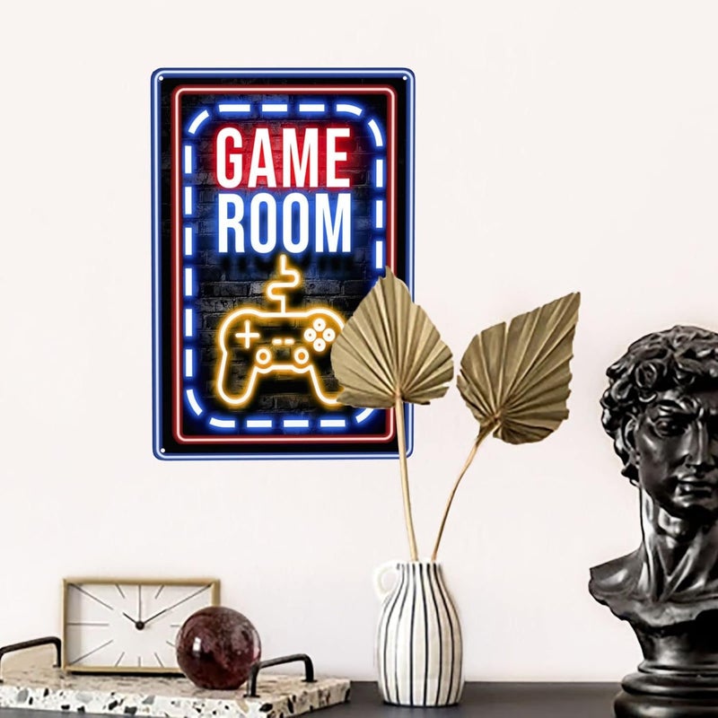 WSTKJW Gamer Room Vintage Metal Sign - Image 5