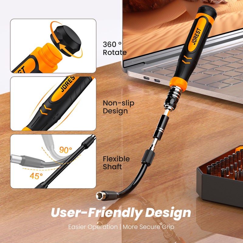 JOREST 115 in 1 Small Precision Screwdriver Set, Tool Gifts for Men, Magnetic Repair Tool Kit for PC, Laptop, Computer, iPhone, Macbook, Jewelers, PS5, Xbox, Switch, Electronics - Image 3