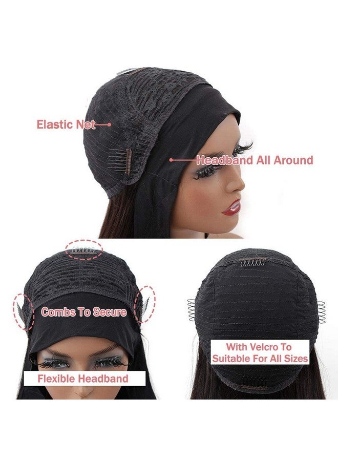 HighEr Body Wave Headband Human Hair Wig 26 Inch Glueless None Lace Front Wig Brazilian Virgin Hair Wear And Go Wigs For Black Women 150% Density Wigs Natural Color - Image 4