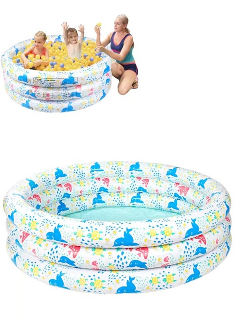 Portable Inflatable Kiddie Pool Ball Pool - Round Bobo Pool for Kids