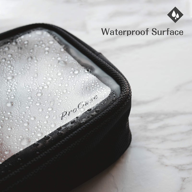 ProCase [2 Pack] TSA Approved Travel Toiletry Bag Pouch, Matte Clear Quart Size Bag Carry-On Airport Airline Compliant Bag Travel Makeup Cosmetic Bag for Toiletries Liquids Creams Cosmetics -Black - Image 4