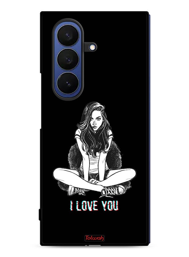 Tolwak Samsung Galaxy Z Fold7 Protective Case Cover I Love You Art - Image 1