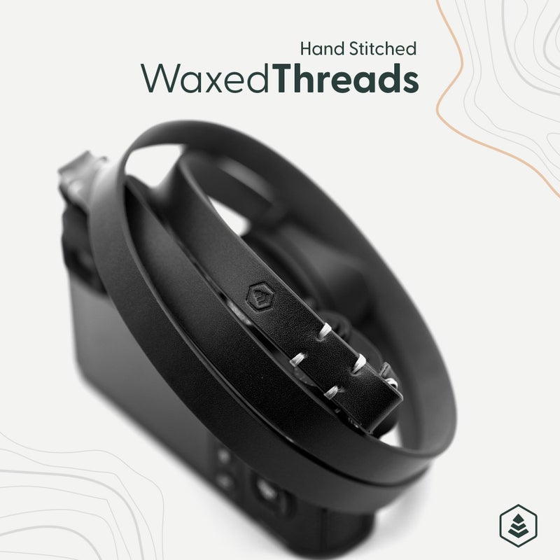 Evergreen Genuine Leather Minimalist Neck Shoulder Slim Camera Strap (Black, 38") - Image 5