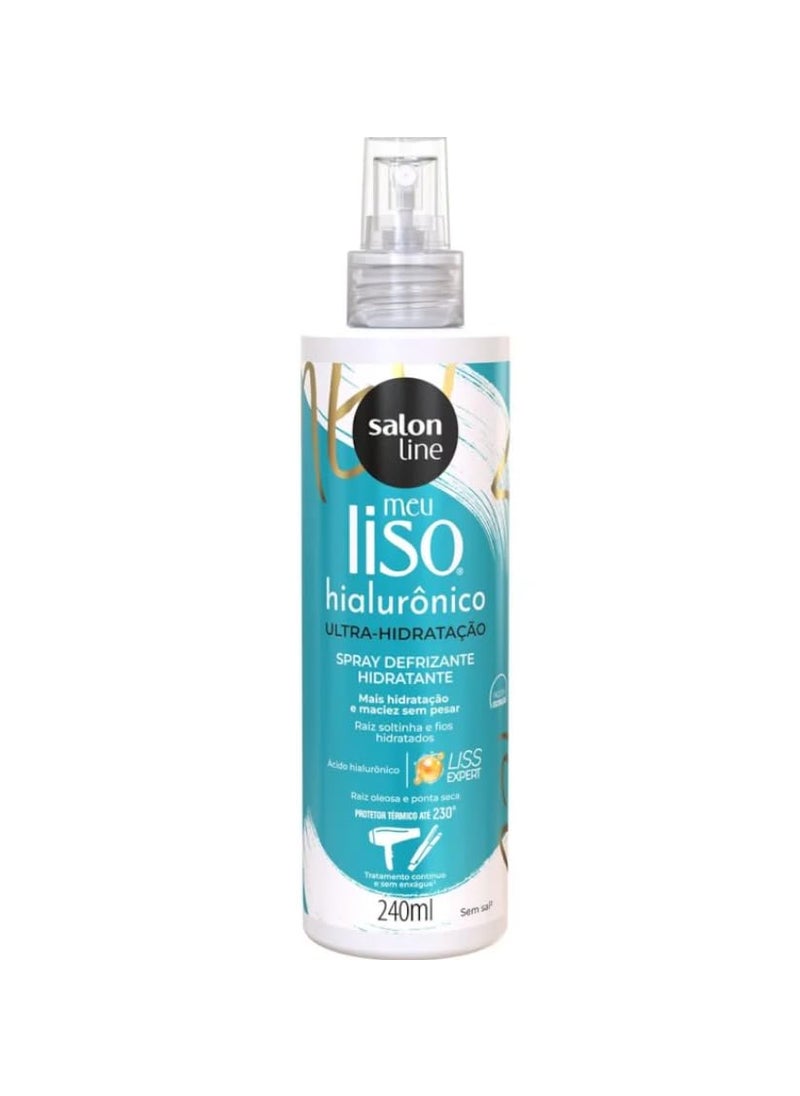 Salon Line - Salon Line  Linha Tratamento Meu Liso  Defrizante Spray Protetor Termico Spa Capilar Acido Hialuronico 240 Ml  My Straight  Hyaluronic Acid Hair Spa Thermal Protector Antifrizz Spray 81 Fl Oz - Image 1