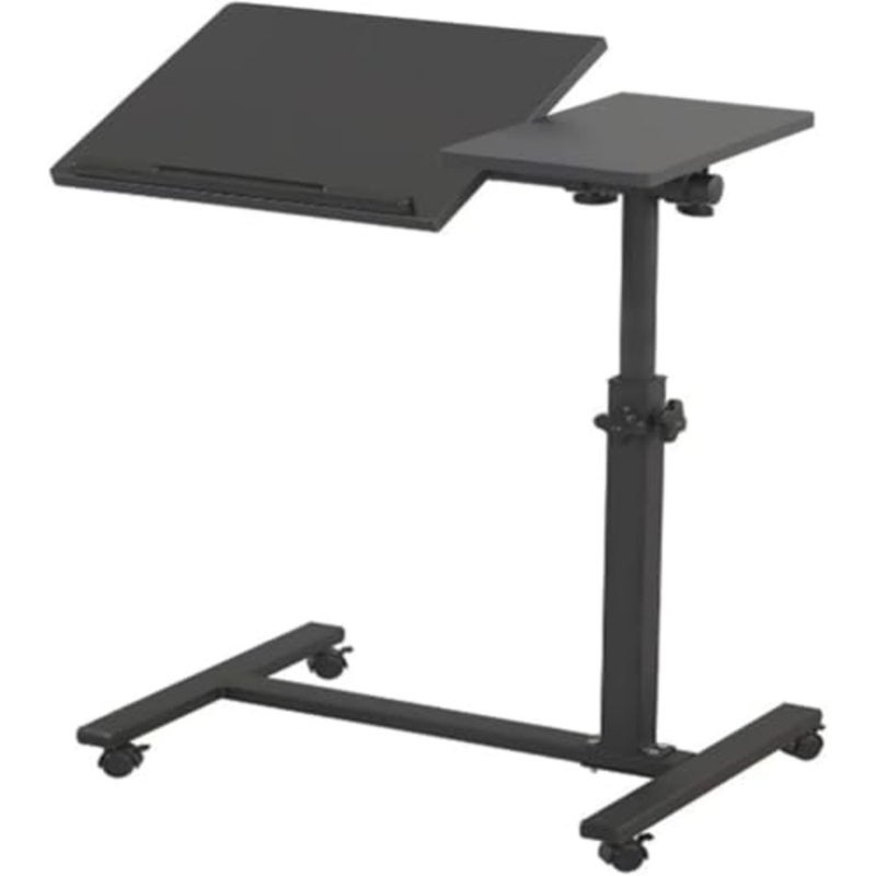 Table Lap Desk for Laptop Rolling Cart Tilting Overbed Bedside Table Overbed Desk Overbed Table with Wheels Adjustable Laptop Stand Sofa Side Table - Image 1
