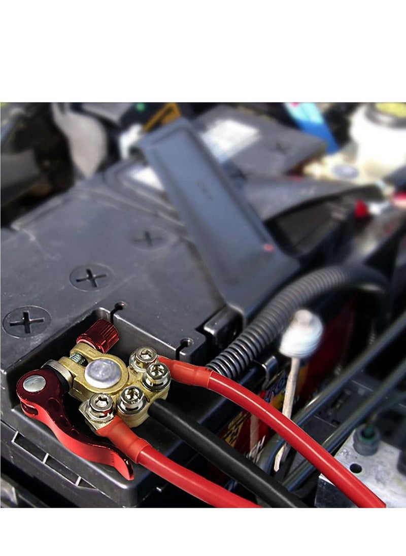 Y&D Car Battery Terminal Connectors 2 Pcs 4 Way Quick Release Disconnect for SAE JIS Type A Posts Compatible With Cars Vans Trucks and More  - Image 5