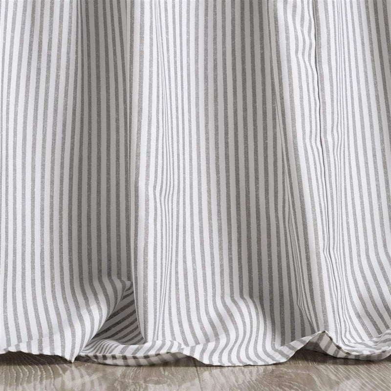 Lush Decor Global trendy simple build Gray Ticking Stripe Bedspread Shabby Chic Farmhouse Style Lightweight 3 Piece Set King Durable versatile substance - Image 4