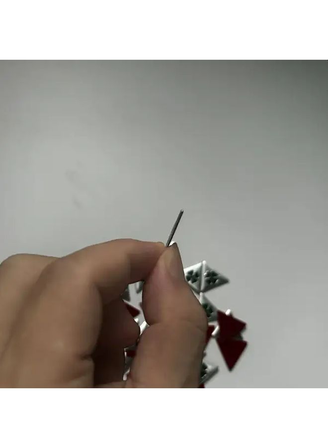 1pc Green Four Leaf Clover Car Interior Emblem Badge - Image 5