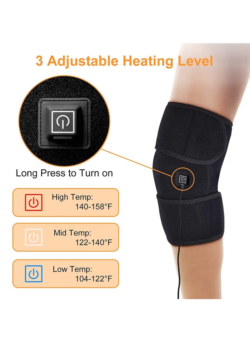 DubaiGallery - Electric Heated Knee Pad Warm Therapy Leg Wrap Belt Brace Arthritis Pain Relief - Image 1
