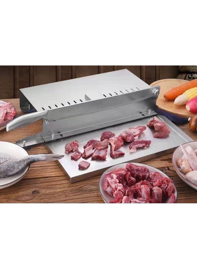 Manual Frozen Meat Slicer Household Stainless Steel Bone Cutting Slicing Machine Chicken Lamb Chops Ribs Herb Pastry Cutter For Home Cooking  - Image 1