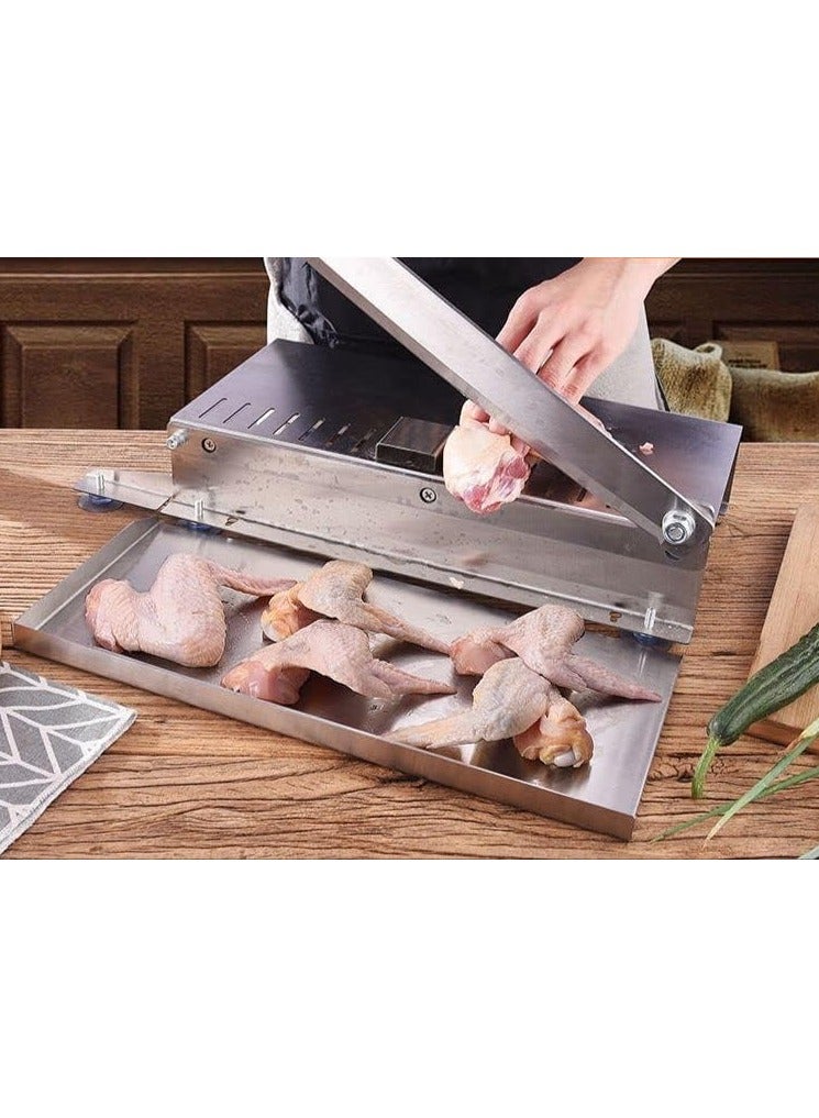 Manual Frozen Meat Slicer Household Stainless Steel Bone Cutting Slicing Machine Chicken Lamb Chops Ribs Herb Pastry Cutter For Home Cooking  - Image 3