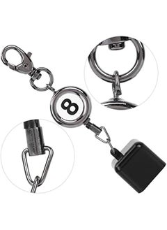 Generic Billiards Pool cues Chalk Holder , Pool Chalk Holder , Billiard Chalk Pocket Pool cues Chalk Bag Belt Clip Retractable Key hoop Billiard Snooker Accessories(Black)  - Image 1