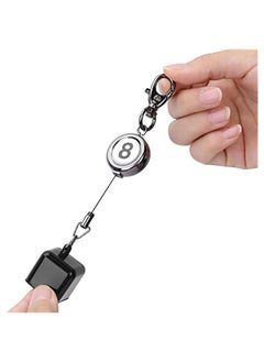 Generic Billiards Pool cues Chalk Holder , Pool Chalk Holder , Billiard Chalk Pocket Pool cues Chalk Bag Belt Clip Retractable Key hoop Billiard Snooker Accessories(Black)  - Image 2