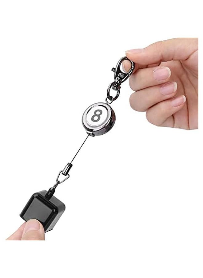 Generic Billiards Pool cues Chalk Holder , Pool Chalk Holder , Billiard Chalk Pocket Pool cues Chalk Bag Belt Clip Retractable Key hoop Billiard Snooker Accessories(Black)  - Image 2
