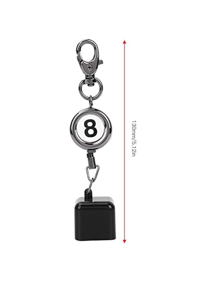 Generic Billiards Pool cues Chalk Holder , Pool Chalk Holder , Billiard Chalk Pocket Pool cues Chalk Bag Belt Clip Retractable Key hoop Billiard Snooker Accessories(Black)  - Image 3