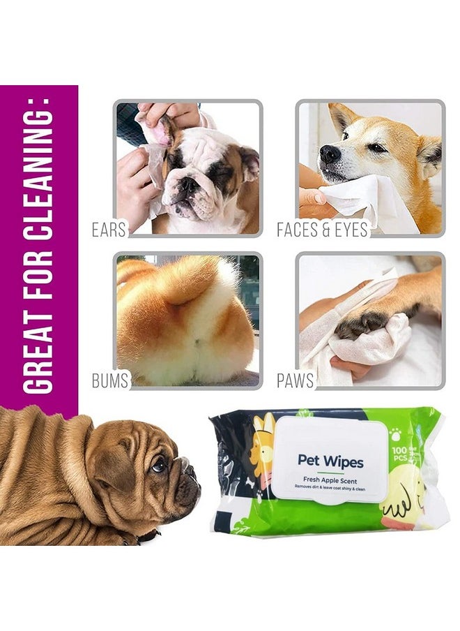 Sage Square Dogs Grooming Kit ? Pet Wipes For Dog, Nail Cutter, Glove For Dog, Puppy, Cat And Kitten ? 3 In 1 Dog Combo  - Image 2