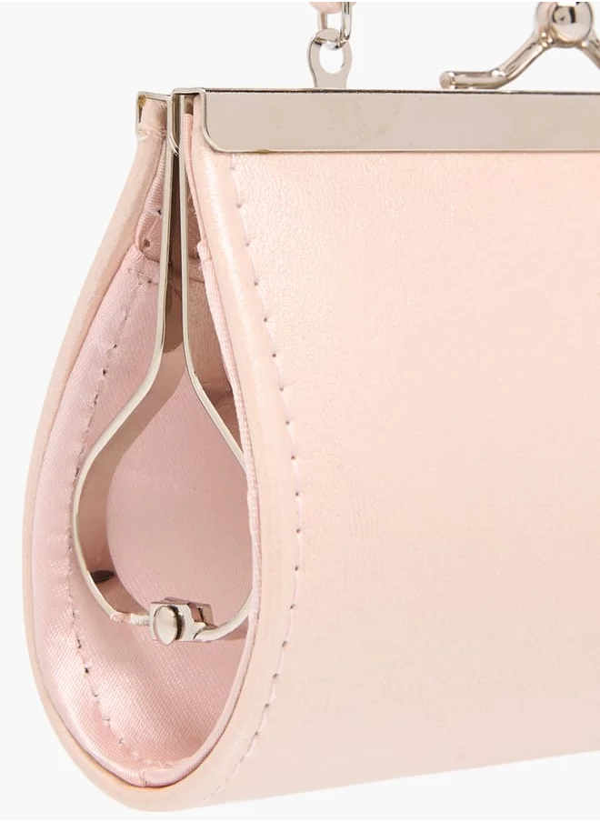 فلورا بيلا من شو إكسبرس Girls Flower Applique Handbag With Kiss Lock Closure Ramadan Collection