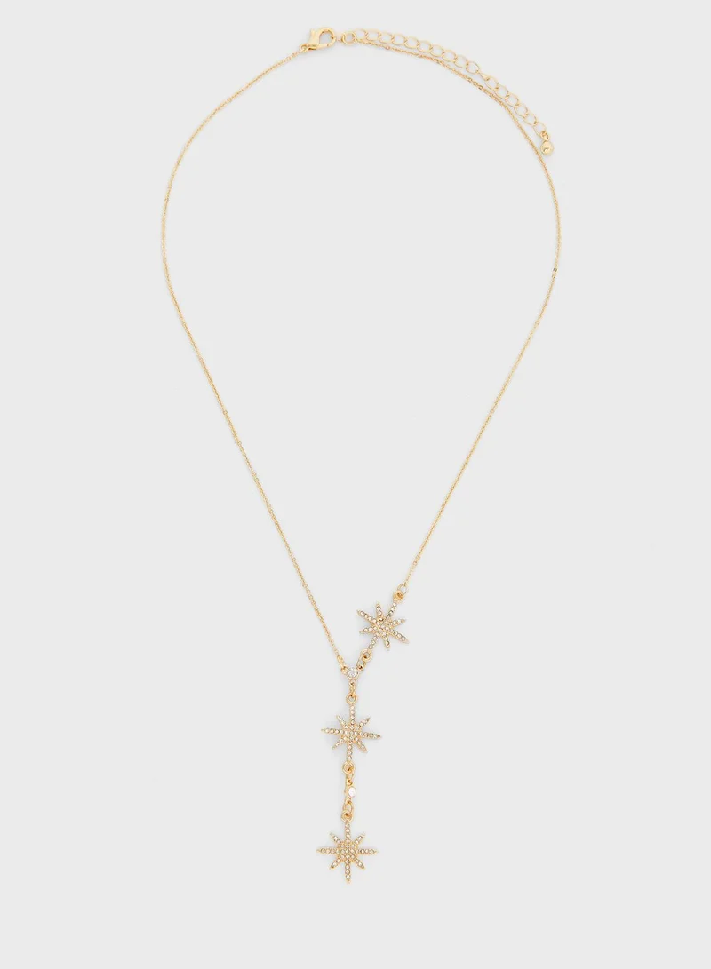ELLA Embellished Star Necklace And Earring Set