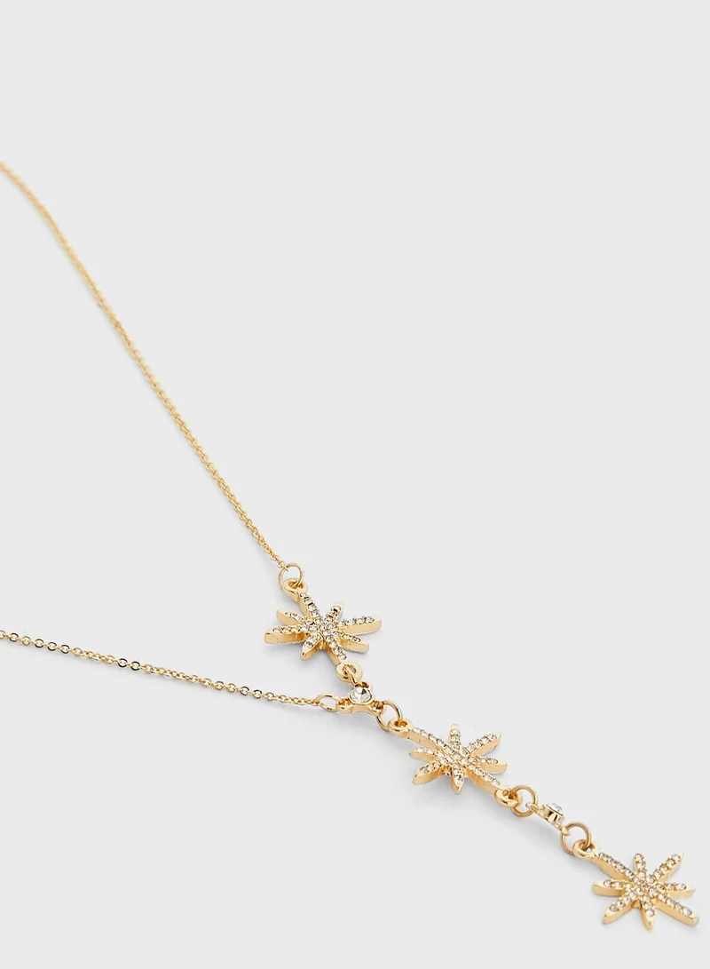 ELLA Embellished Star Necklace And Earring Set
