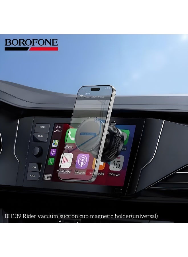 بوروفون حامل هاتف مغناطيسي للسيارة BOROFONE BH139 مزود بكوب شفط مفرغ من الهواء، قابل للتعديل بزاوية 360 درجة، مع امتصاص مغناطيسي قوي، ويمكن استخدامه بيد واحدة - Image 4