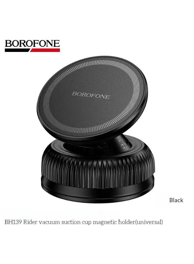 بوروفون حامل هاتف مغناطيسي للسيارة BOROFONE BH139 مزود بكوب شفط مفرغ من الهواء، قابل للتعديل بزاوية 360 درجة، مع امتصاص مغناطيسي قوي، ويمكن استخدامه بيد واحدة - Image 1