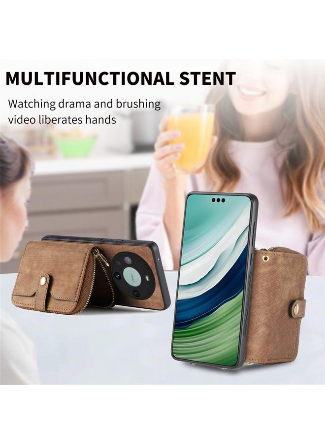 S-TOP Case For Huawei Mate 60 Pro Crossbody Multi-function Zipper Wallet Phone Case - Image 3