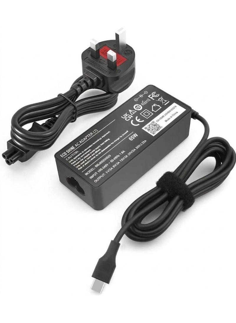 65W 45W USB C Charger for Lenovo ThinkPad Yoga HP Chromebook Power Supply for Dell Latitude XPS Huawei Laptop PC Type C Charger Adapter for MacBook Pro Air Asus Acer Samsung Google