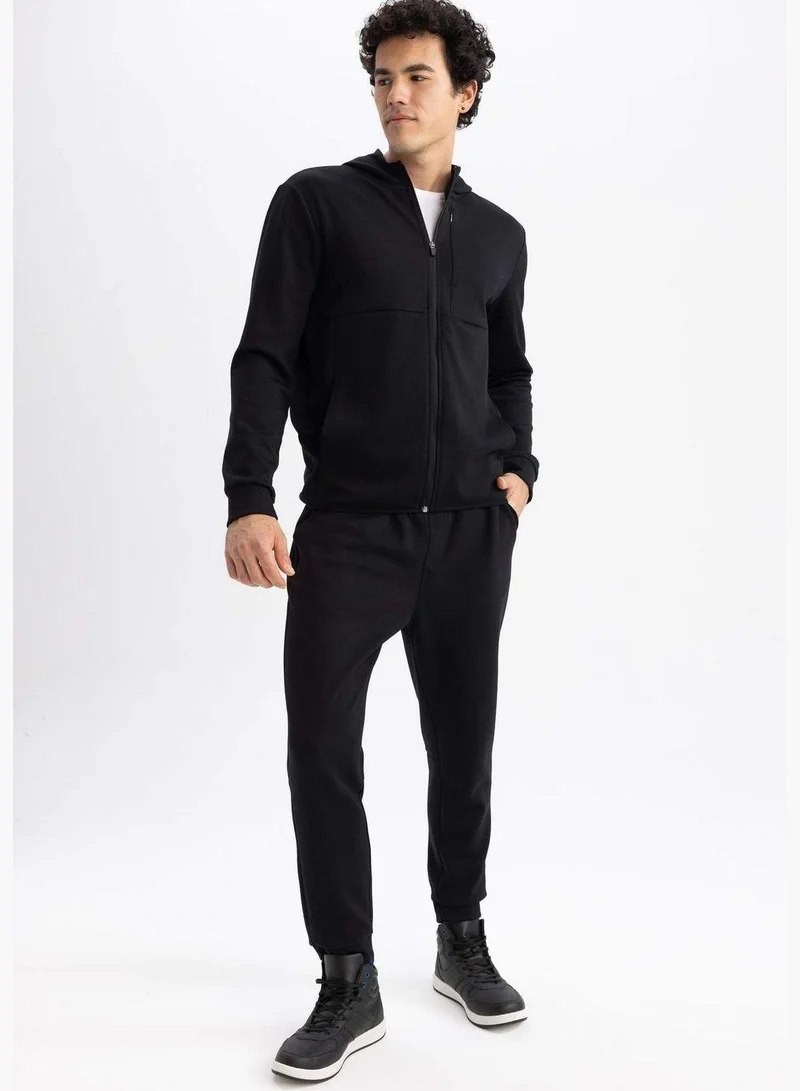 DeFacto Man Slim Fit Hooded Long Sleeve Knitted Cardigan
