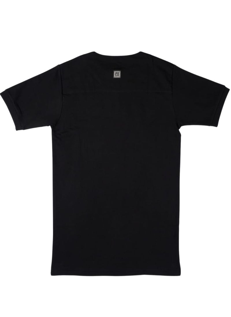 AWESOME STYLE GIFTS COTTON LUXE TEE MEN T-SHIRT BLACK  - Image 2