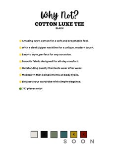 AWESOME STYLE GIFTS COTTON LUXE TEE MEN T-SHIRT BLACK  - Image 5