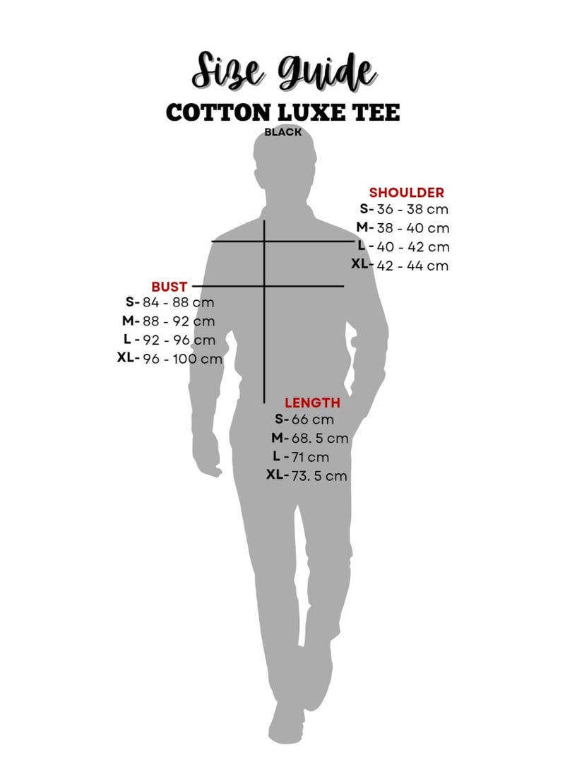 AWESOME STYLE GIFTS - COTTON LUXE TEE MEN T-SHIRT BLACK - Image 1