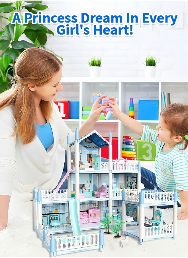 GROIC Doll House Dreamhouse for Girls,3-Story 7 Rooms Doll House,Fully Furnished Dollhouses,Pretend Play House with Accessories,Play House Accessories  - Image 5