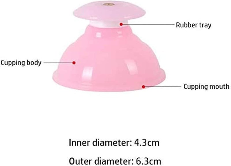 Healthcom 12 Pcs Pink Silicone Cupping Cups Set Professional Vacuum Massage Suction Therapy Set Body Cupping Suction Cups Massage Cup Chinese Hygroscopic Cups for Pain Relief Muscle Relaxation  - Image 2