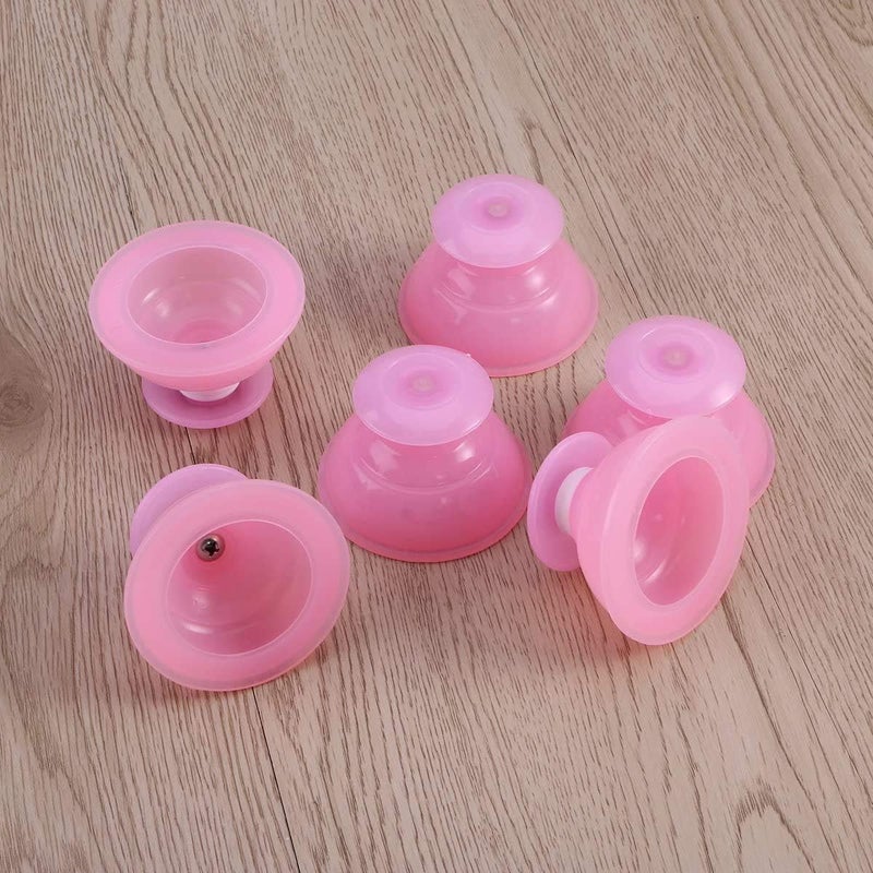 Healthcom 12 Pcs Pink Silicone Cupping Cups Set Professional Vacuum Massage Suction Therapy Set Body Cupping Suction Cups Massage Cup Chinese Hygroscopic Cups for Pain Relief Muscle Relaxation  - Image 5