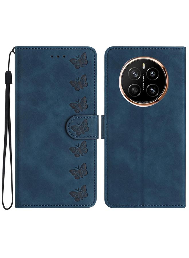 اس-توب جراب هاتف Honor Magic7 من الجلد المنقوش بسبع فراشات - Image 1