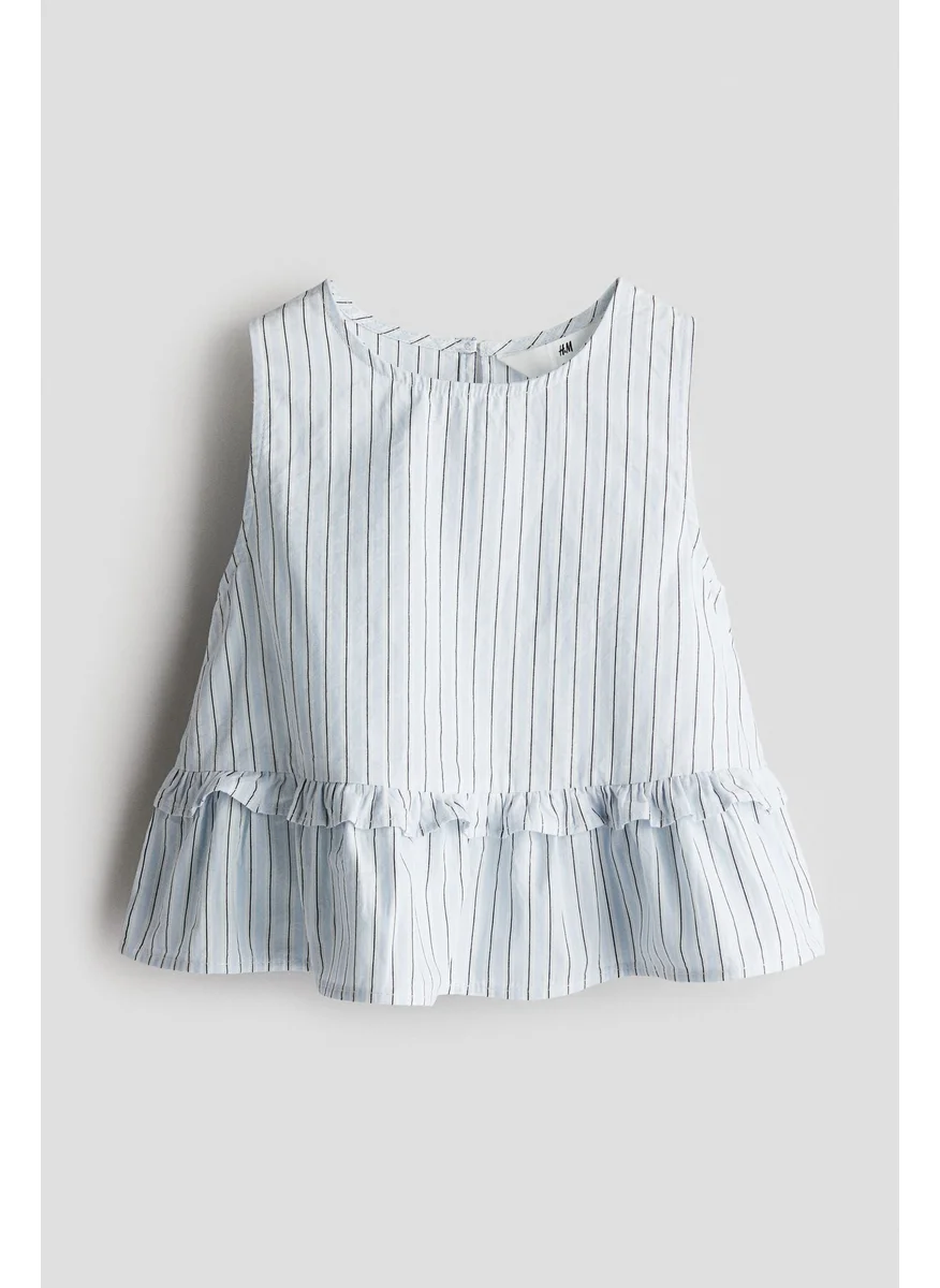 H&M Cotton Peplum Top