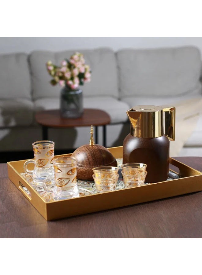 TAVOLO Ayana Thermos Rotpunt350 ml dark wooden - Image 1