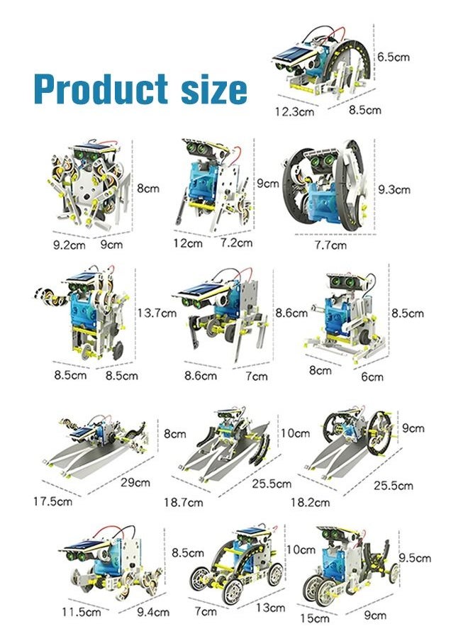 13 In 1 Solar Power Robots Creation Kit Science Toy, Age 8-12 Years