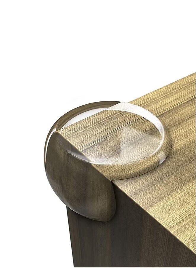 8 Pack Round Corner Guards, Baby Safety Corner Protectors with 3M Adhesive, 30×30×25mm Thickened Soft Silicone Edge Bumpers, Transparent Furniture Corner Covers for Baby Proofing - Image 1